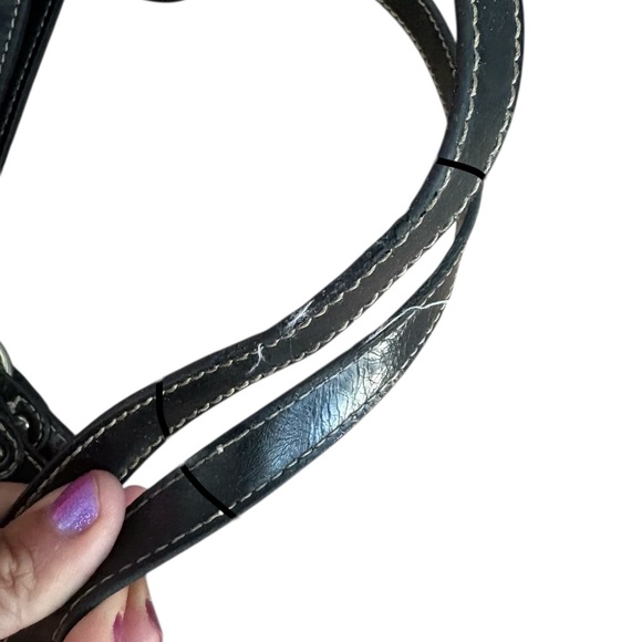 Nine West Brown Patterned Tote with Black Trim - Picture 5 of 16